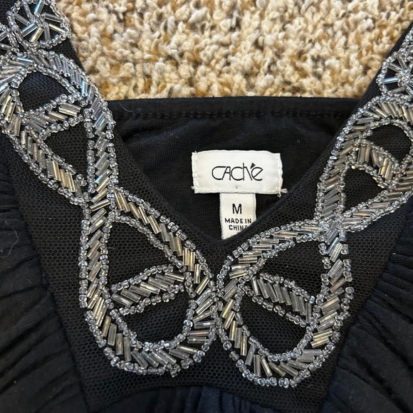 Cache Tops - Vintage Y2K Cache beaded halter top